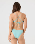 Roxy Beach Classics Athletic Triangle Bikini Top AQUA BLISS S