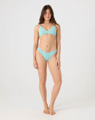 Roxy SD Beach Classics Moderate Bikini Bottom AQUA BLISS XS