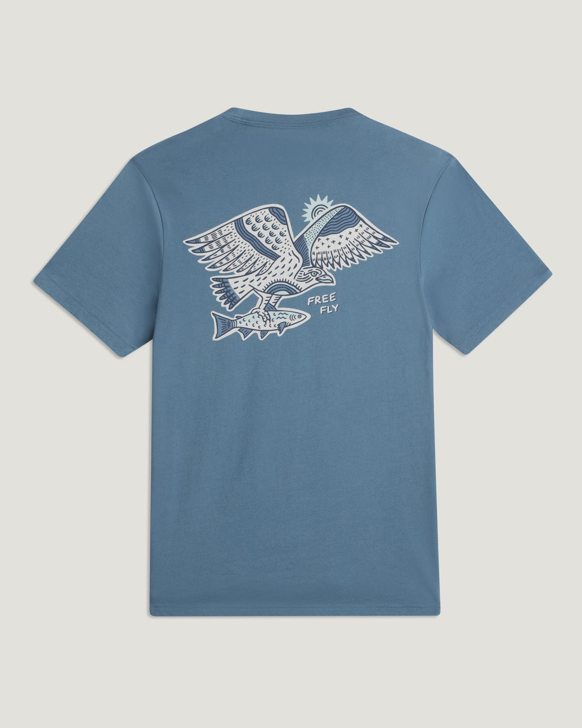 Free Fly Osprey Catch Tee Shirt Pacific Blue L