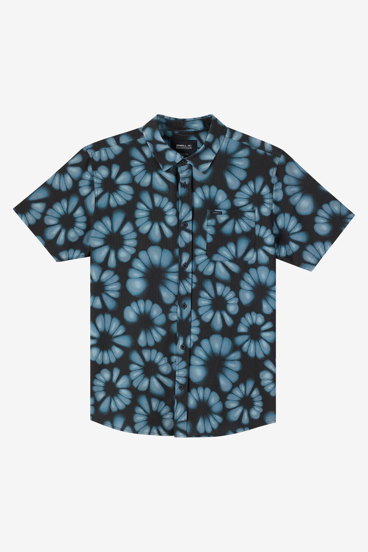 O'Neill Trvlr Perf Print Stnd SS Shirt BLK XXL