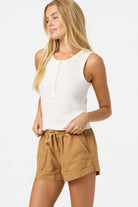 Oneill HATTIE RIB KNIT TANK TOFU S