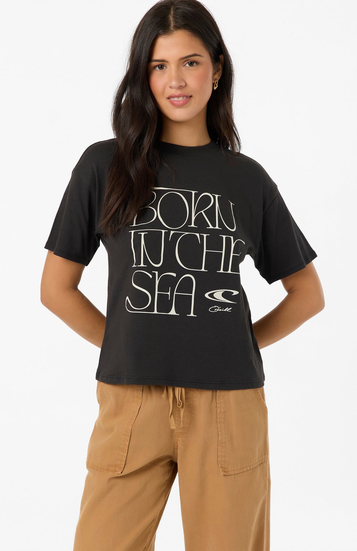 Oneill BORN IN THE SEA EASY TEE BLK M