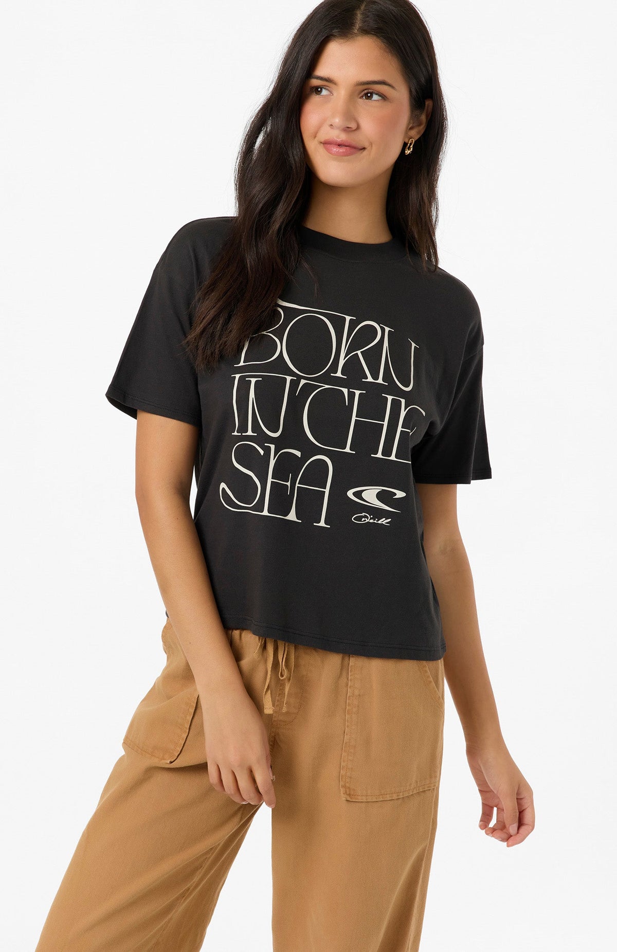 Oneill BORN IN THE SEA EASY TEE BLK L