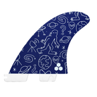 FCS 2 Channel Islands Solution PC Tri-Fin Set White-Blue L