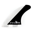 FCS 2 MF PC Tri-Fin Set Black-White M-NEW