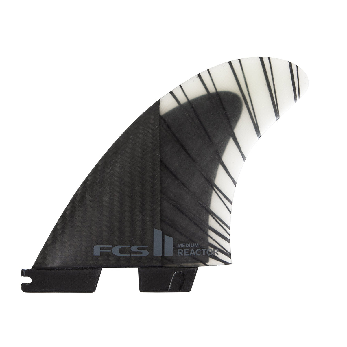 FCS 2 Reactor PC Carbon Tri-Fin Set Black-Charcoal M