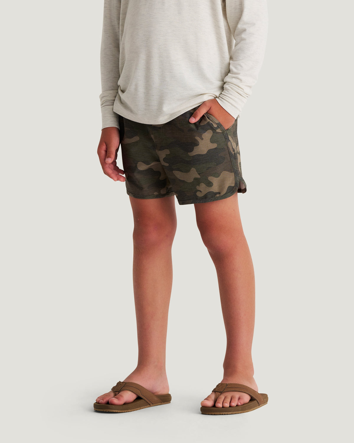 Free Fly Youth Reverb Short Print Woodland Camo Print XL