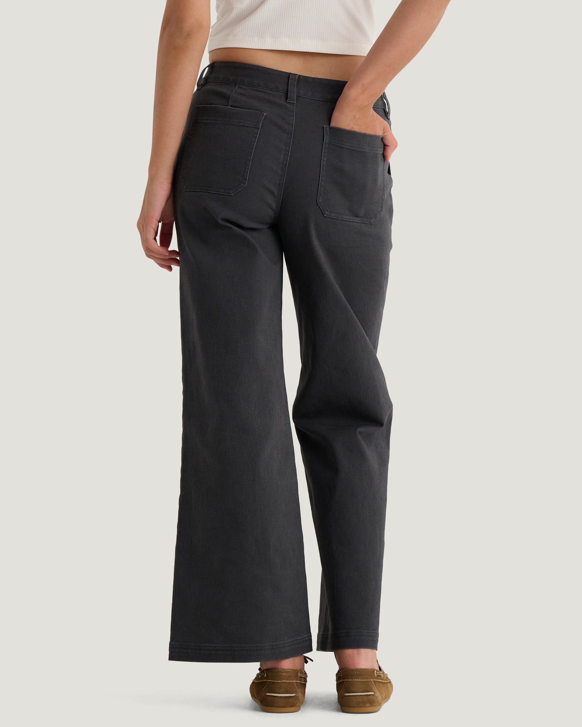 Free Fly Womens Folly Twill Wide Leg Pant Anthracite 2