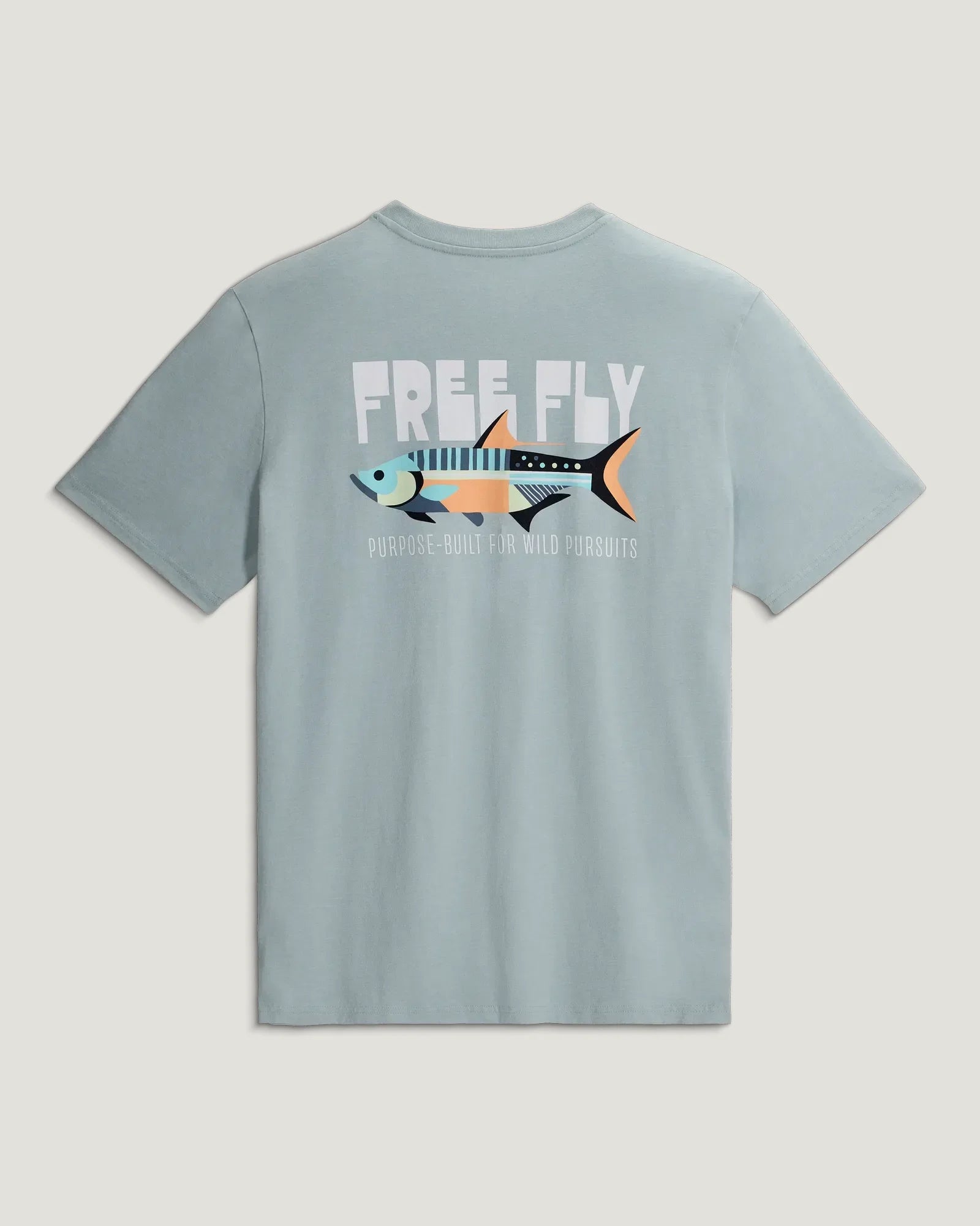 Free Fly Wild Pursuits Pocket Tee Ocean Mist L