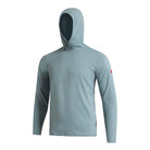 Florence Marine X Airtex Long  Sleeve Hooded Shirt HSB-Heather Light Sea Blue XL