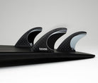Futures Fins Vector 3/2 Blackstix + Thruster Fin Set Silver L