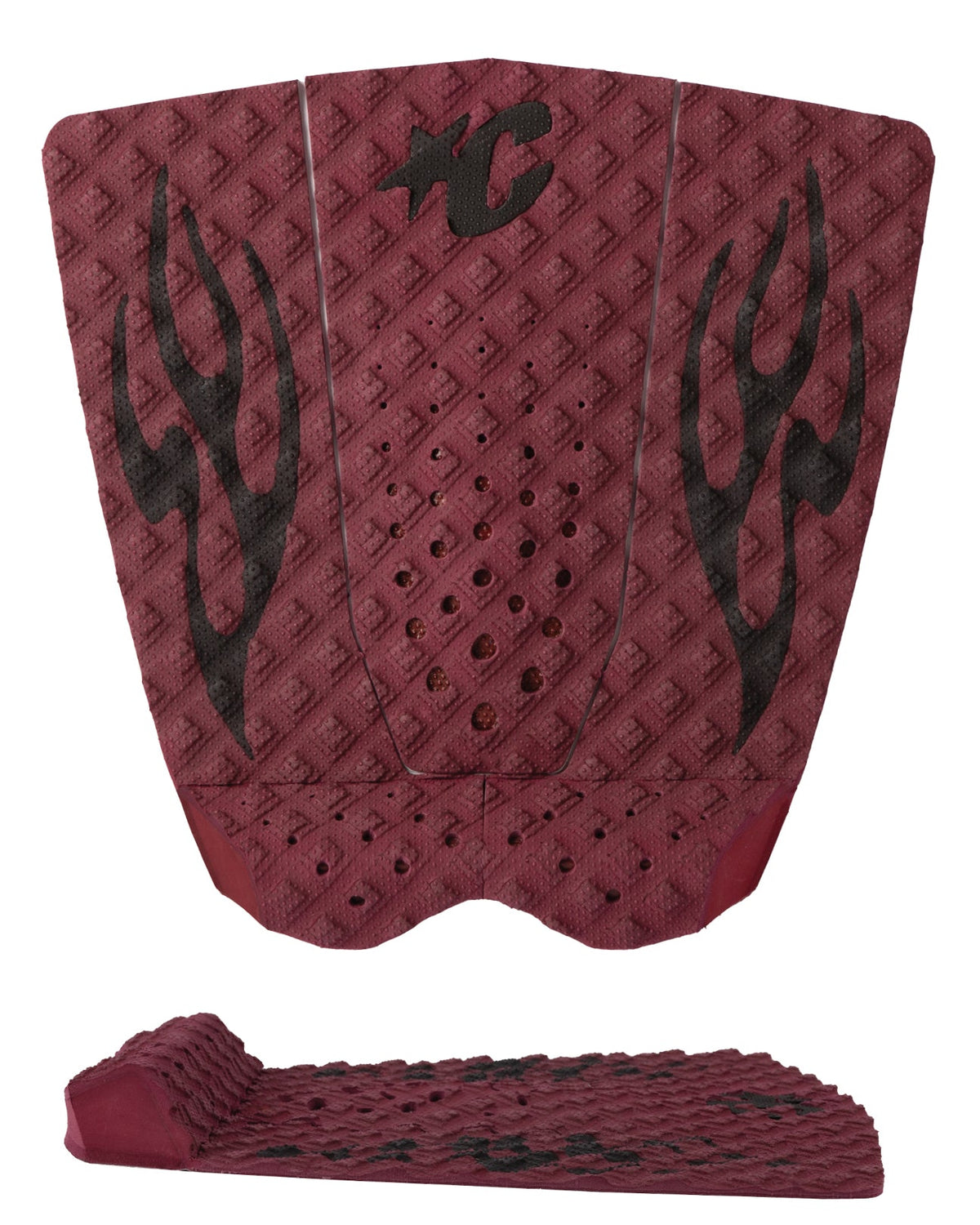 Creatures of Leisure Griffin Colapinto Lite Traction Pad Dark Rose Black Flames
