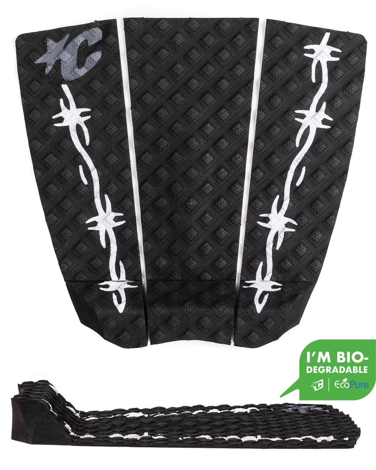 Creatures of Leisure Jack Freestone Lite EcoPure Traction Pad Black Barbed Wire