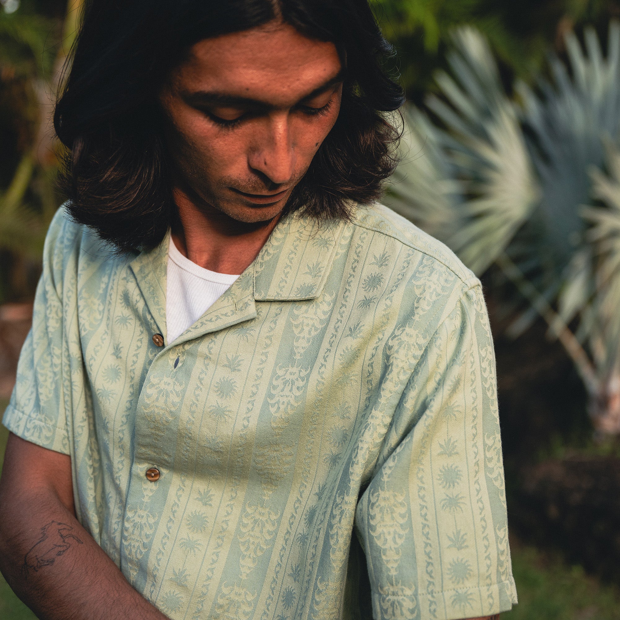 ROARK GONZO SS WOVEN DSG-DUSTY GREEN S