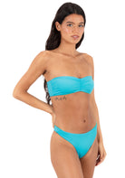 Hurley RSVB SOLID SHIRRED BANDEAU / Shirt Surf Blue / Beach Glass M