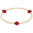 Enewton Beaded Bracelet  SignatureCross Red 2mm