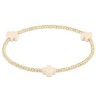 Enewton Beaded Bracelet  SignatureCross OffWhite 2mm