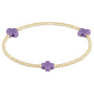 Enewton Beaded Bracelet  SignatureCross Purple 2mm