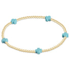 Enewton Beaded Bracelet  SignatureCrossSmall Turquoise 2mm