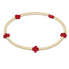 Enewton Beaded Bracelet  SignatureCrossSmall Red 2mm