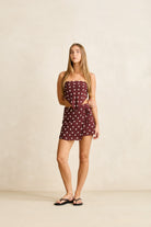 RHYTHM DOTTI MINI SKIRT CAF-CAFE 1XS