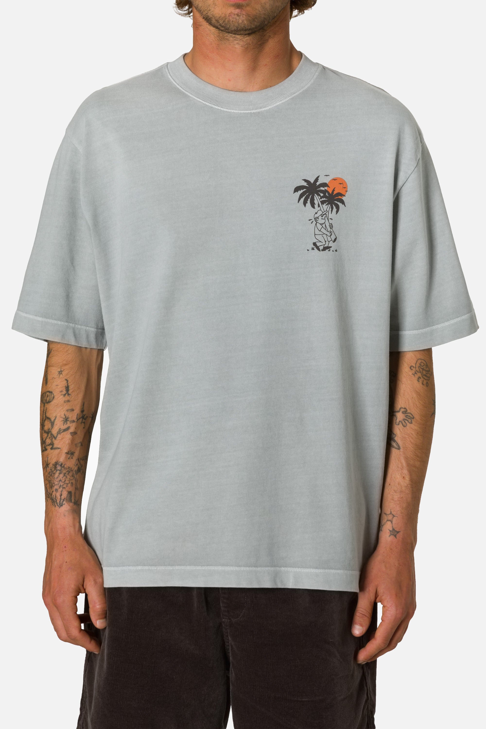 KATIN DELIVERY BOX FIT TEE NEGR-NEUTRAL GRAY M