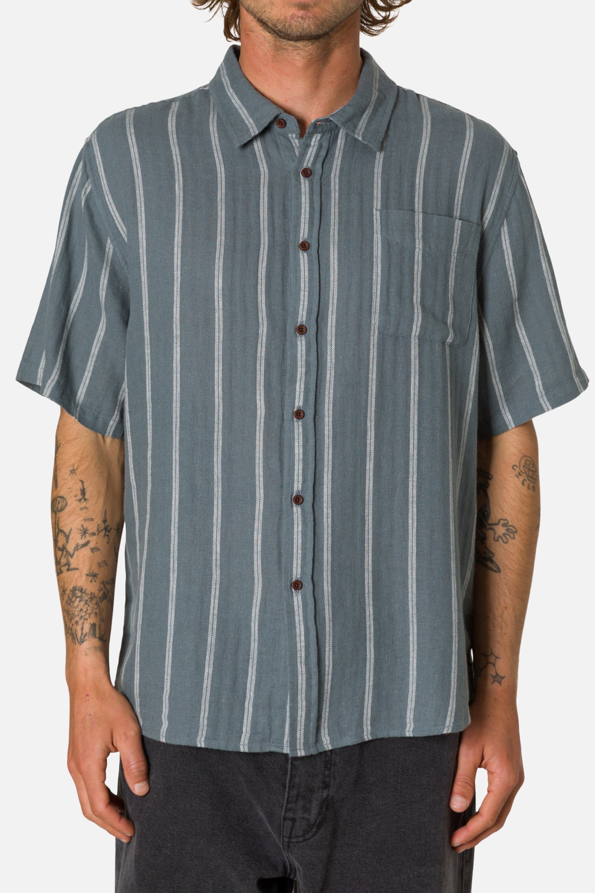 KATIN ALAN SHIRT TEBL-TEMPEST BLUE M