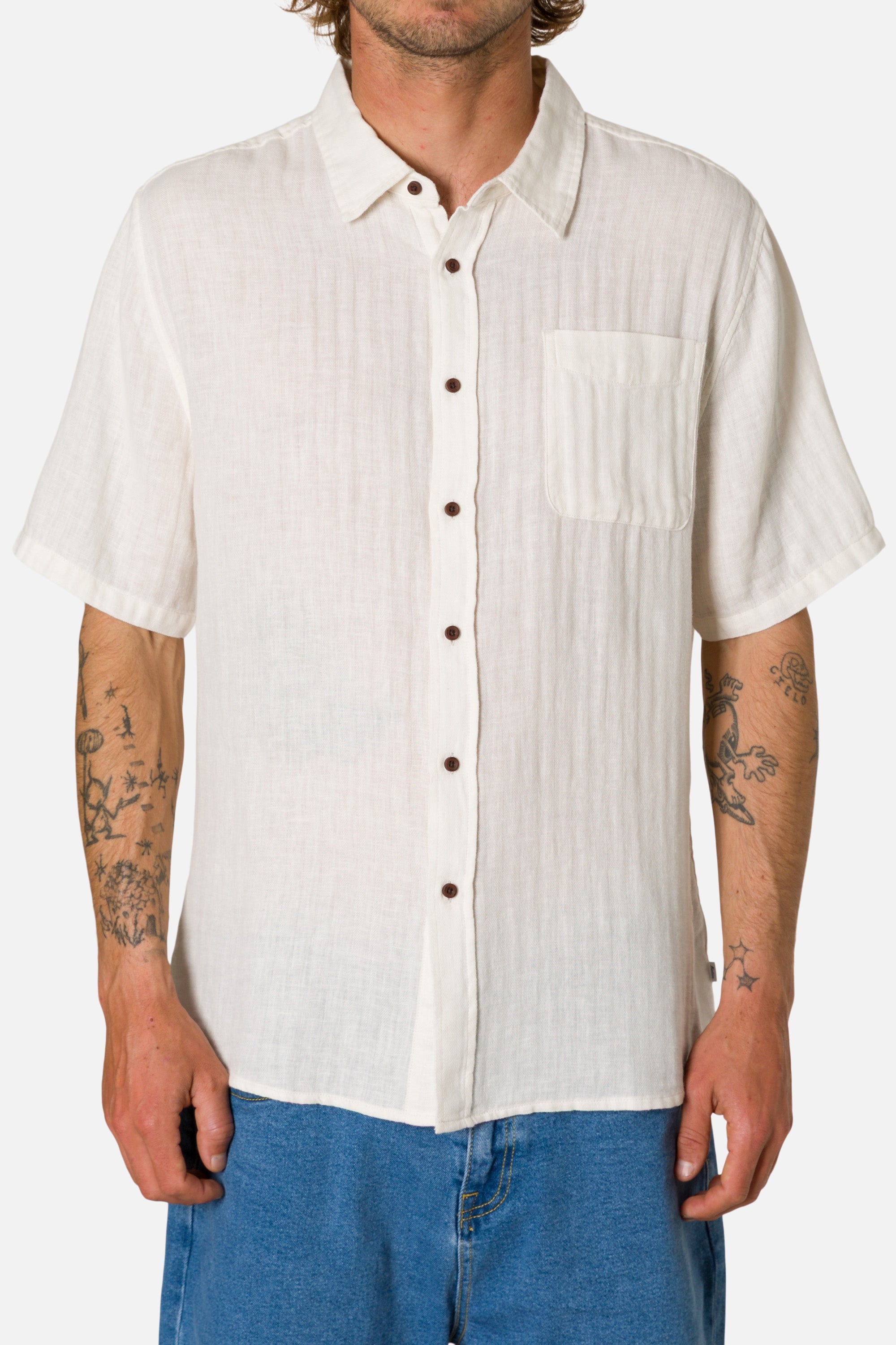 KATIN ALAN SOLID SHIRT VWHT-VINTAGE WHITE XXL