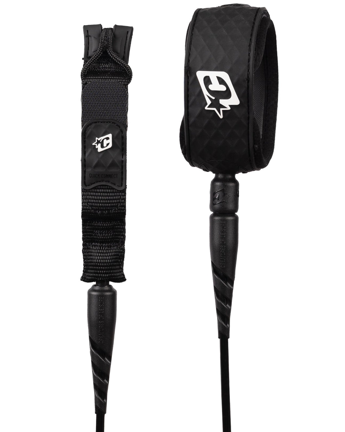 Creatures of Leisure Reliance 2.0 Lite Duty Leash Black Silver 6ft0in