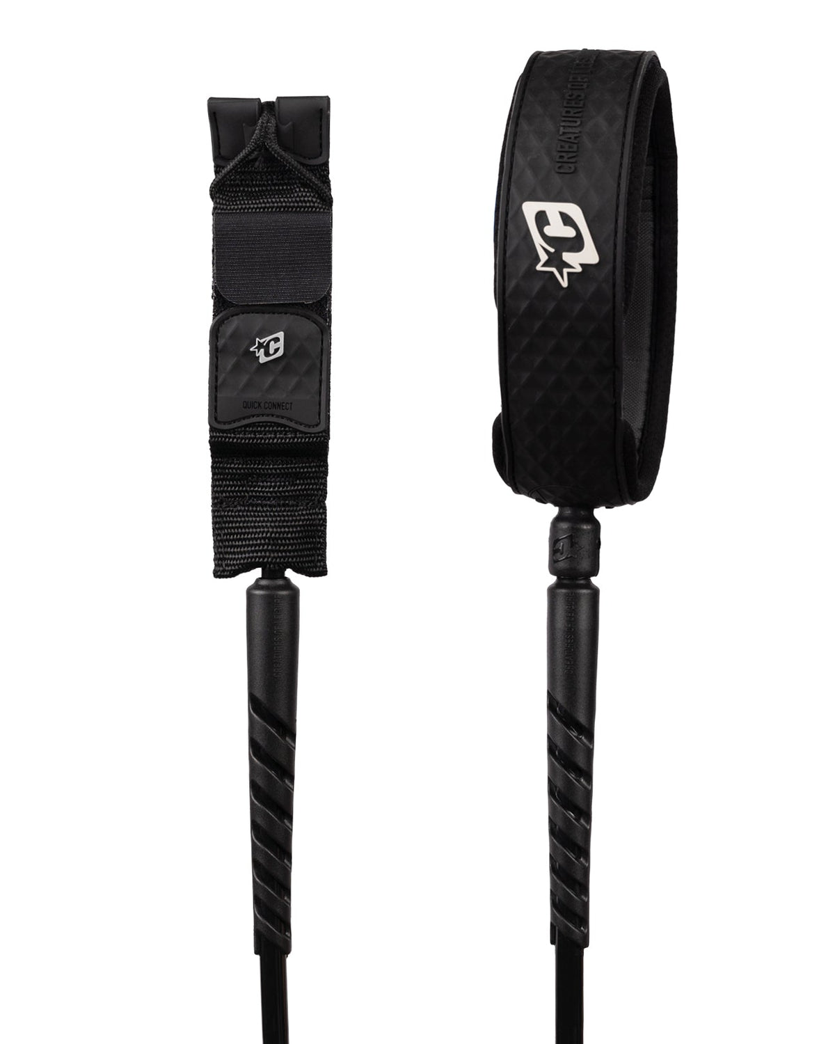 Creatures of Leisure Reliance 2.0 Heavy Duty Knee Leash Black Silver 10ft0in