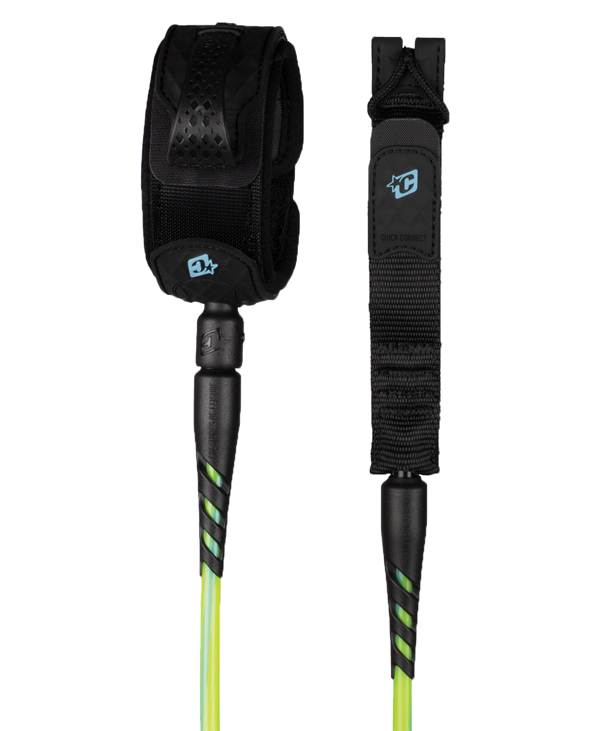 Creatures of Leisure Reliance 2.0 Grom Lite Duty Leash Pine Lime Twist Black 5ft0in