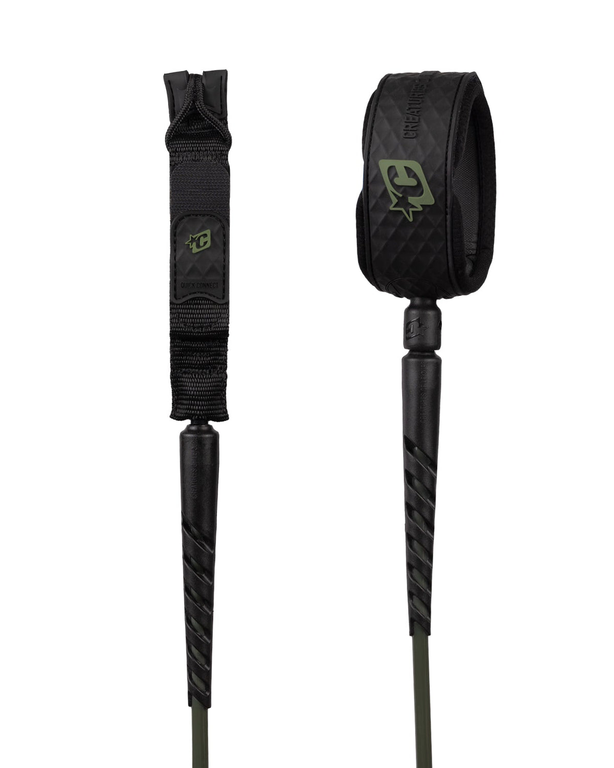 Creatures of Leisure Reliance Longboard Ankle Leash Military Black 9ft0in