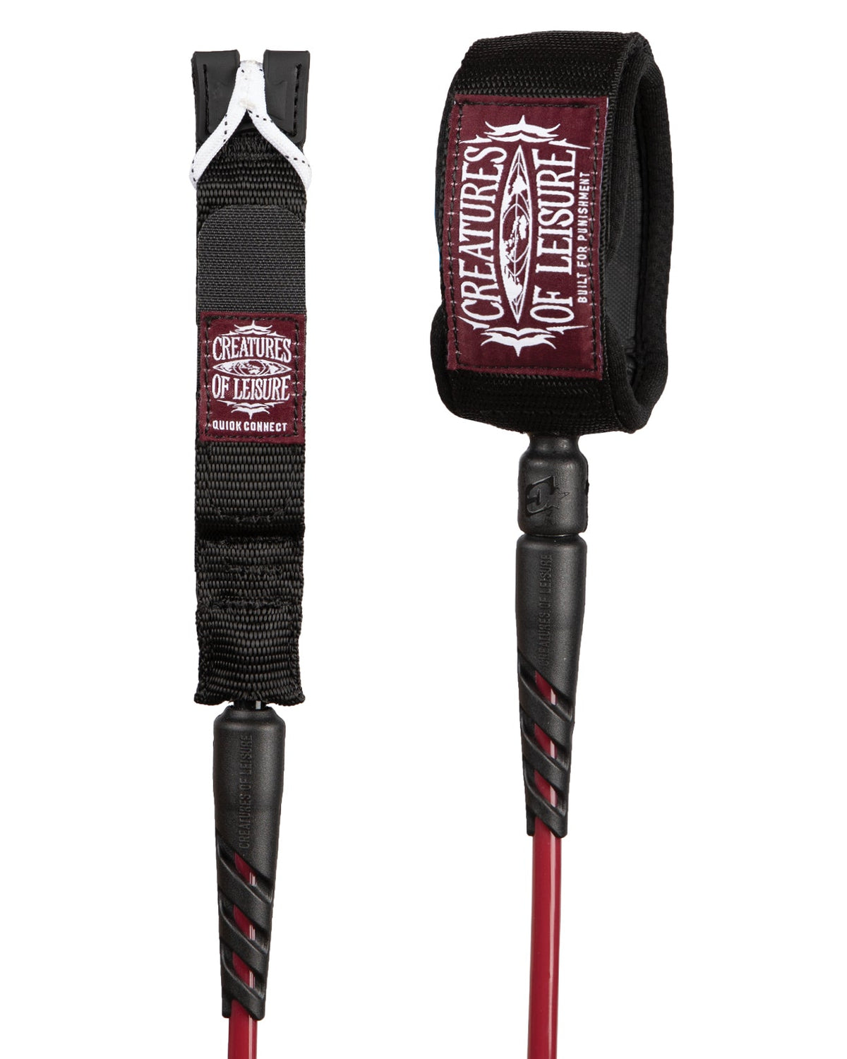 Creatures of Leisure Punish Standard Duty Leash Dark Rose-Black 6ft0in