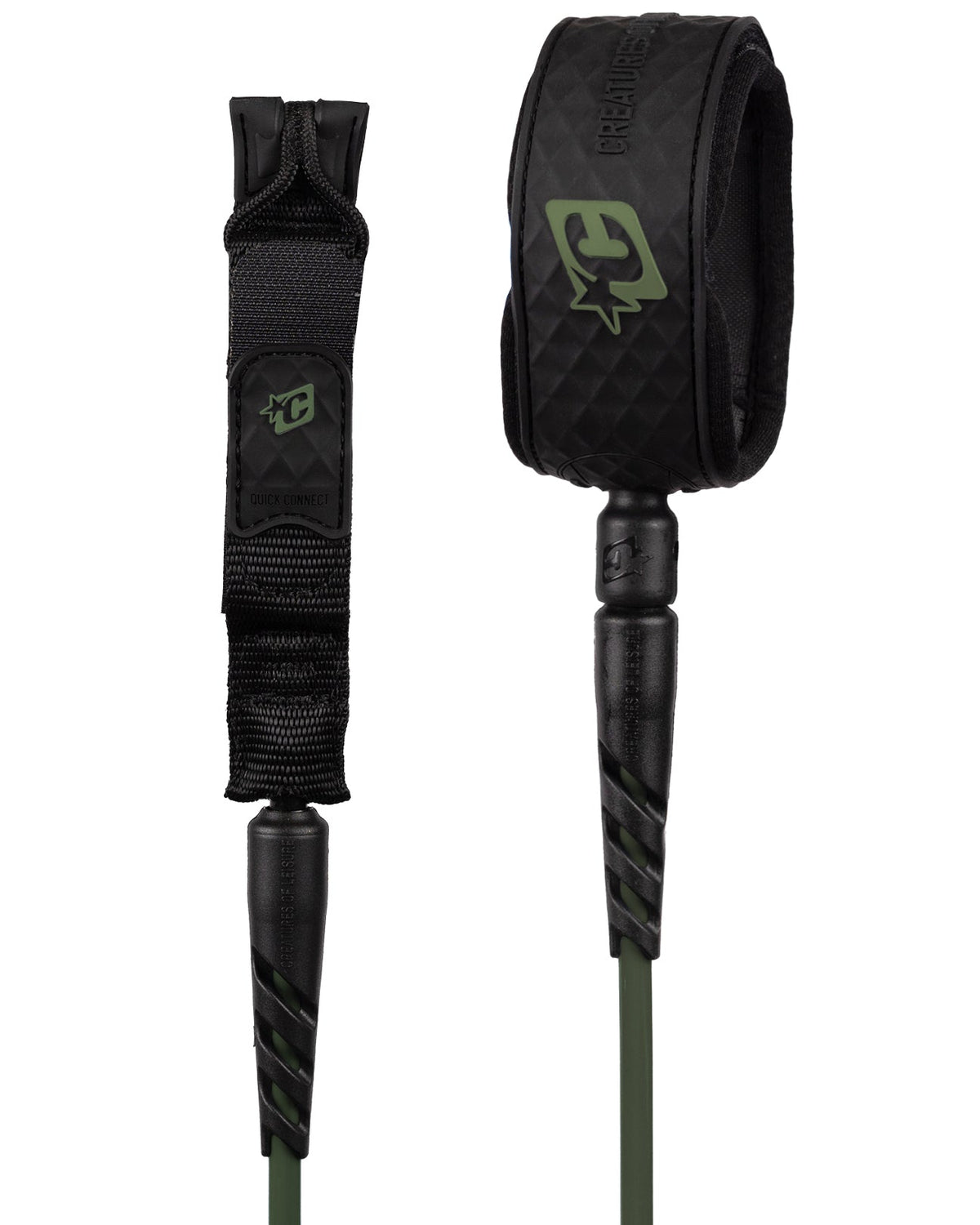 Creatures of Leisure Reliance 2.0 Standard Duty Leash Military Black 7ft0in