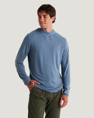Free Fly Men's Bamboo Lightweight Hoodie Fleece Pacific Blue L