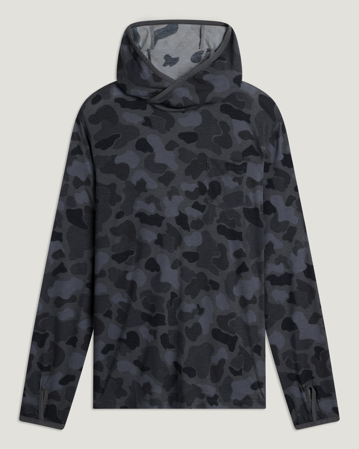 Free Fly Men's Bamboo Lightweight Hoodie Fleece Vintage Camo Black XXL