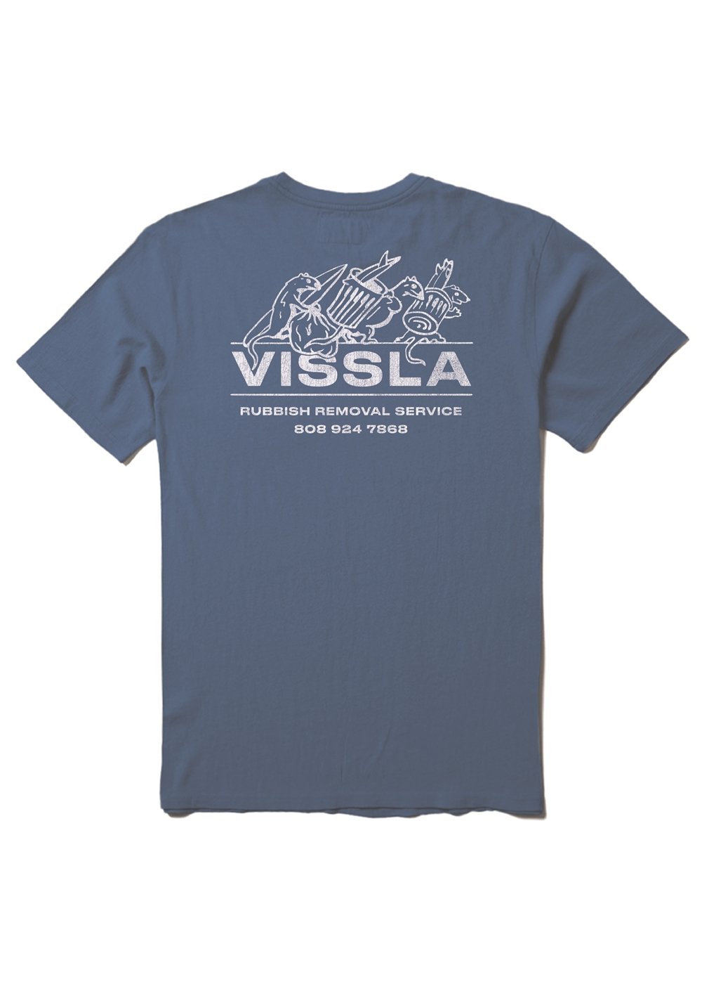 VISSLA Rubbish Removal SS Tee-BLU Blue L
