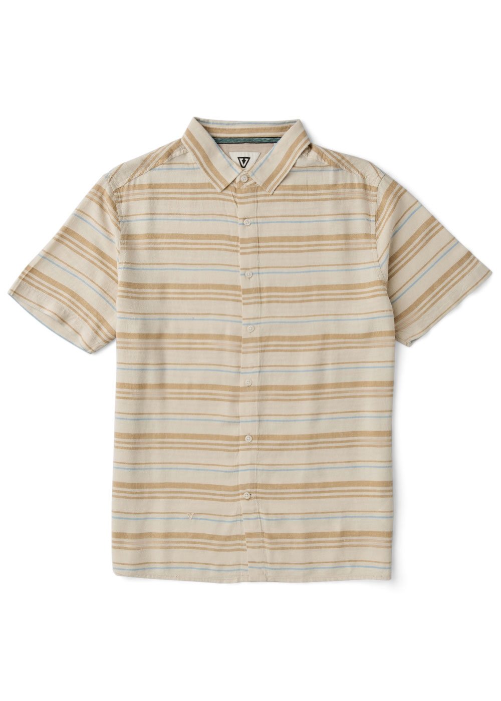 Vissla Grad Stripe Short Sleeve Shirt DKS-Dark Sand L