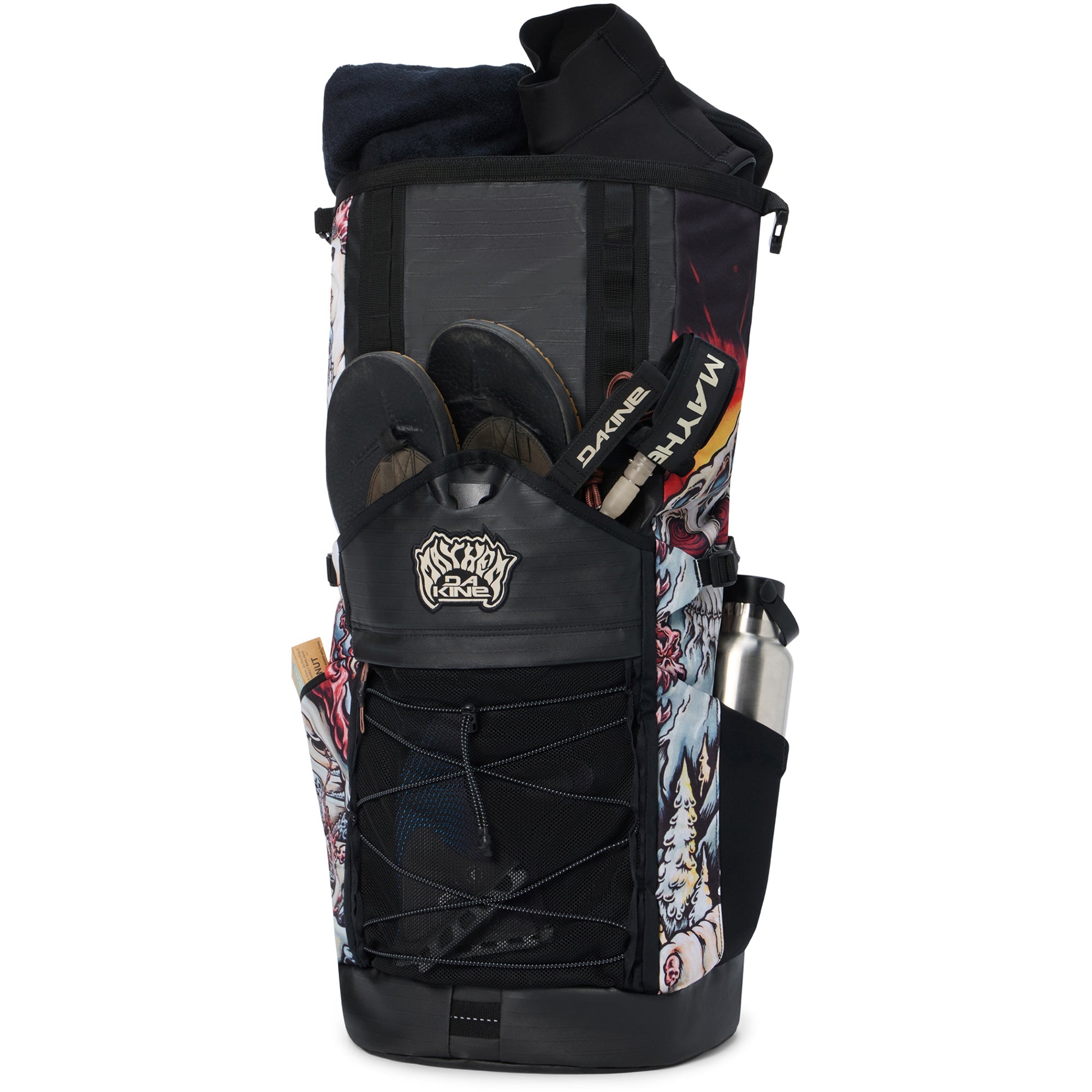 Dakine Mission Surf DLX Wet-Dry Rolltop Backpack 918-Mayhem Marron 35L