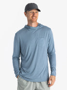 Free Fly Bamboo Lightweight Hoodie Blue Fog XL
