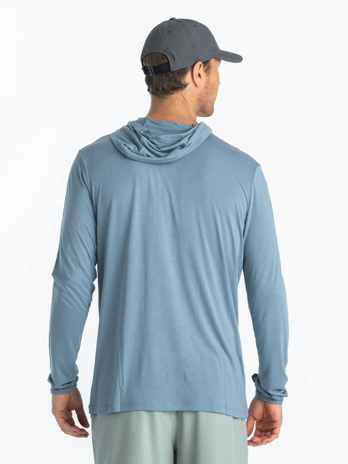 Free Fly Bamboo Lightweight Hoodie Blue Fog L