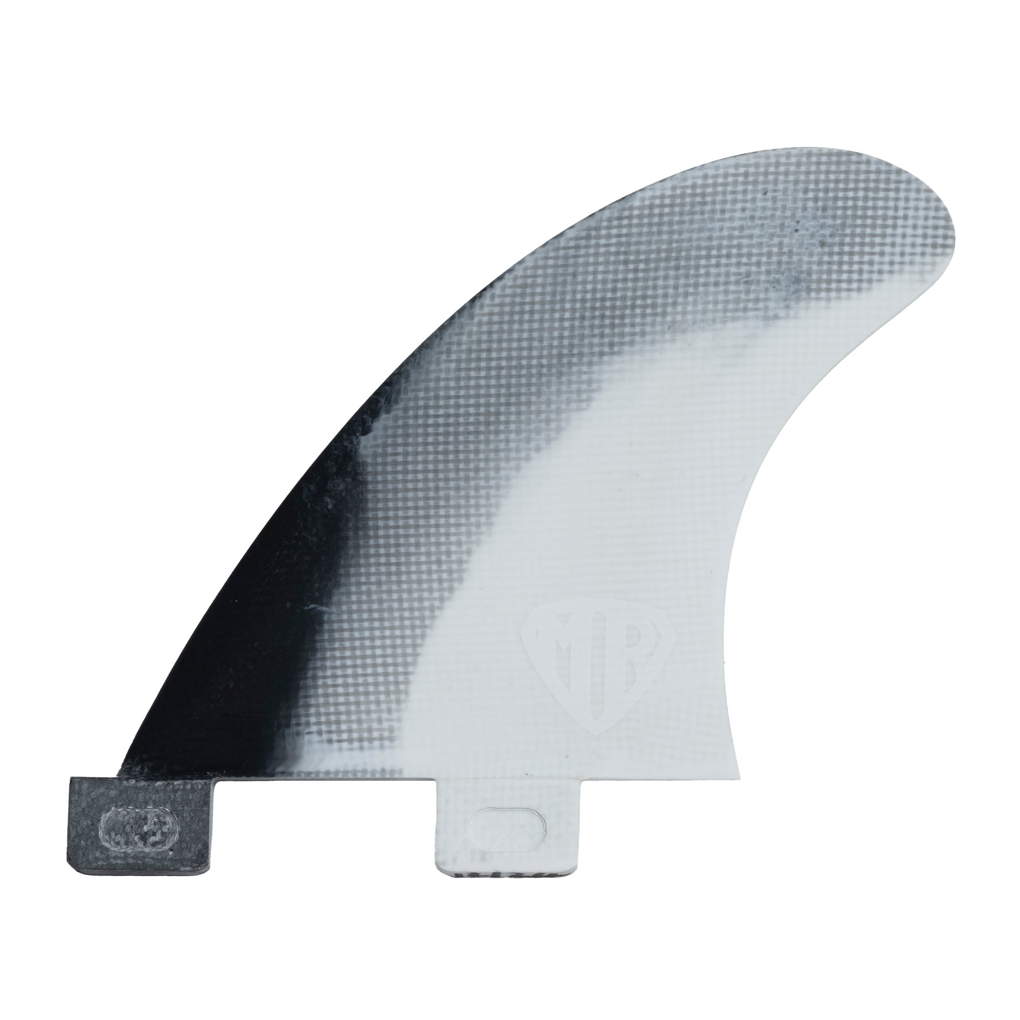 FCS MR Twin +1 PC Twin Fin Set Black-White Swirl M-L