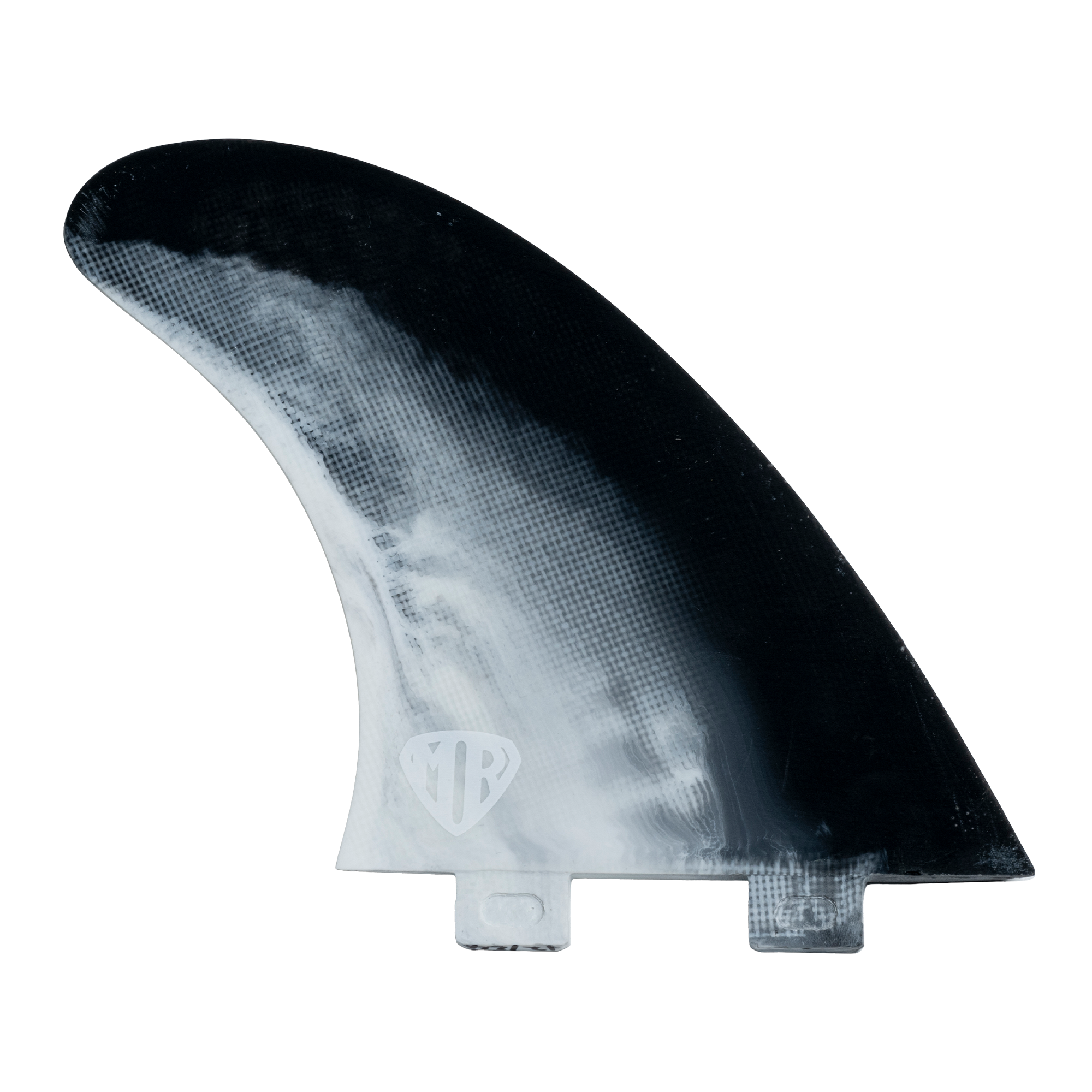 FCS MR Twin +1 PC Twin Fin Set Black-White Swirl M-L
