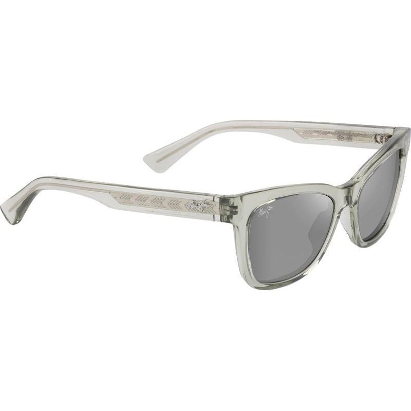 Maui Jim Hiwahiwa Polarized Sunglasses ShinyTransSage Grey