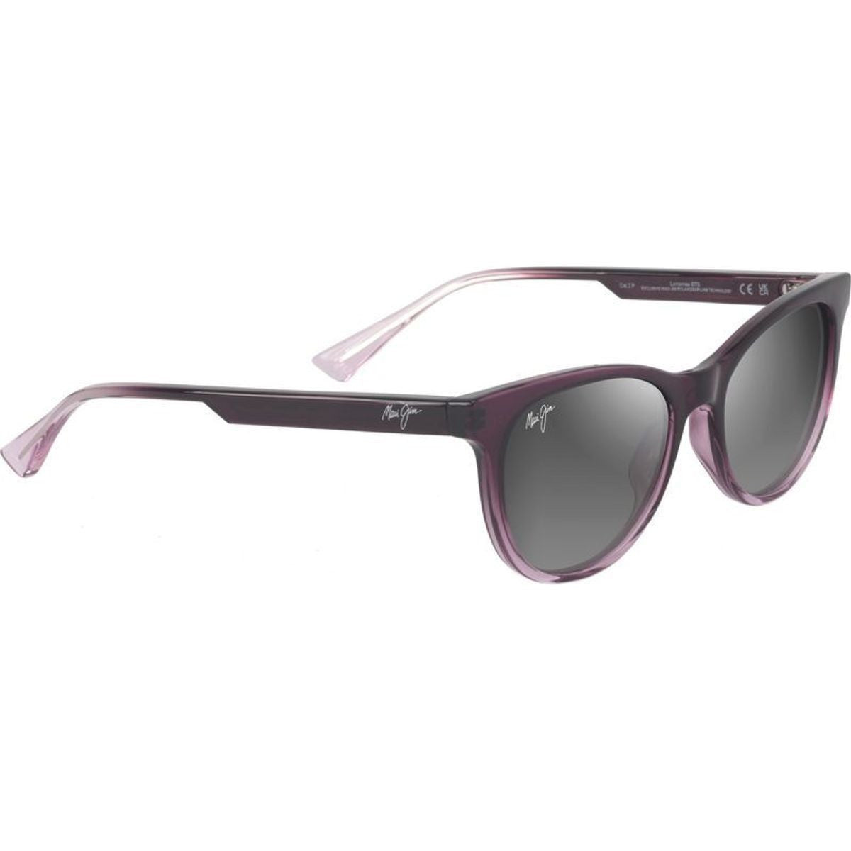 Maui Jim Lonomea Polarized Sunglasses MatteTransDkViolet Grey