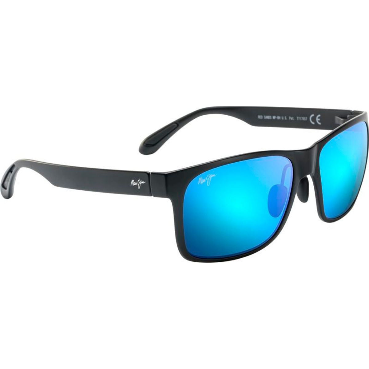 Maui Jim Red Sands XL Sunglasses Matte Black Blue Hawaii