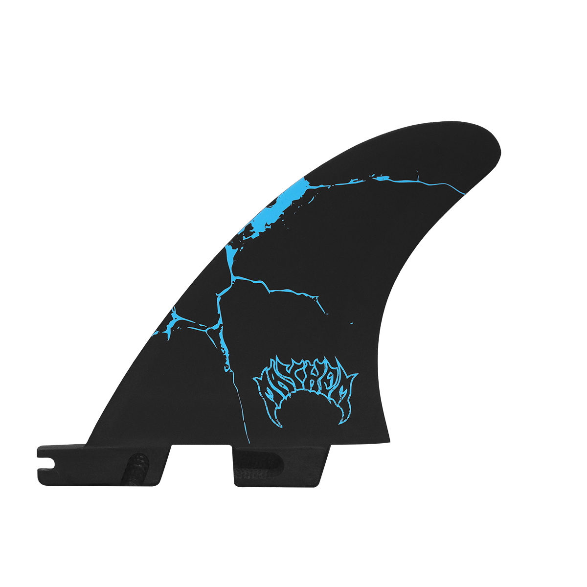 FCS 2 Mayhem Driver PC Carbon Quad Rear Fin Set Blue L