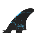 FCS 2 Mayhem Driver PC Carbon Quad Rear Fin Set Blue L