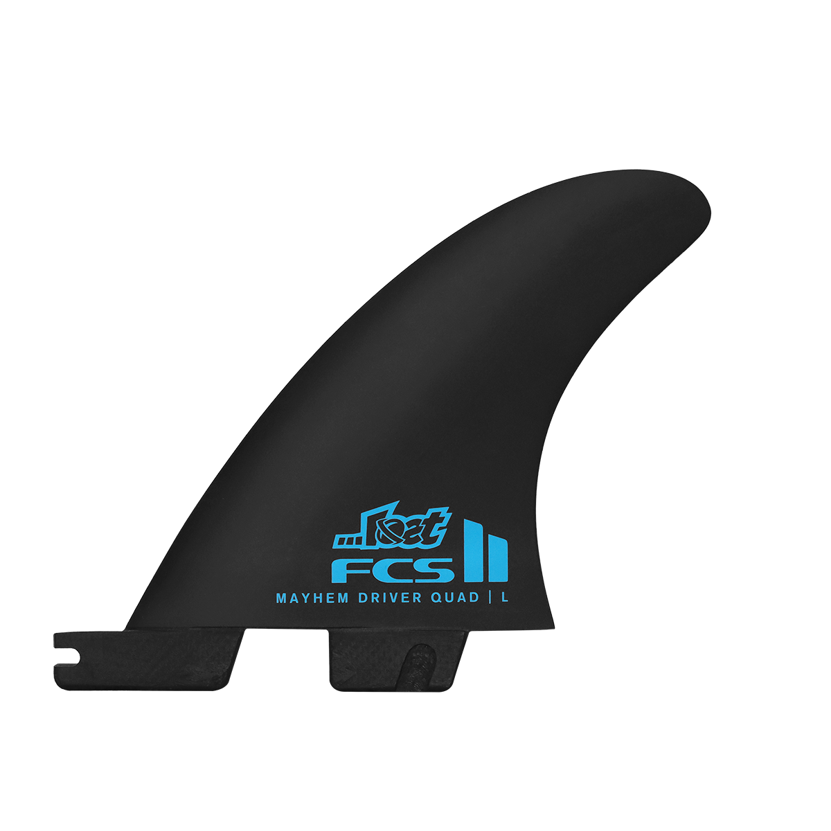 FCS 2 Mayhem Driver PC Carbon Quad Rear Fin Set Blue L