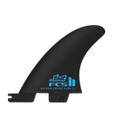 FCS 2 Mayhem Driver PC Carbon Quad Rear Fin Set Blue L